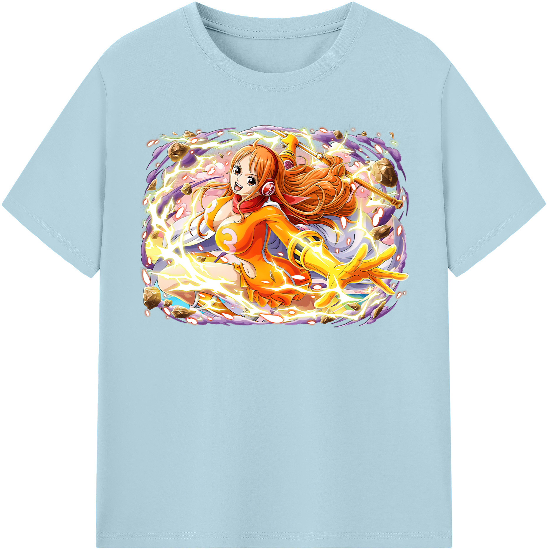 ワンピース ナミ ONE PIECE Nami 綿100％半袖Tシャツ（フロントプリント）
